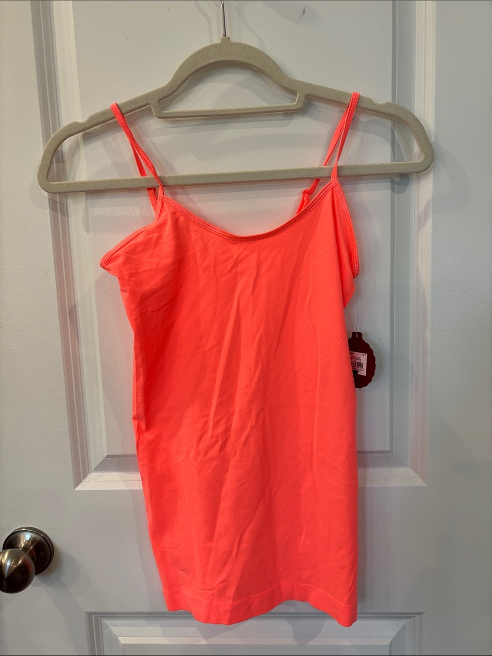 NWT Women's Neon Orange Spaghetti Strap Tank Top